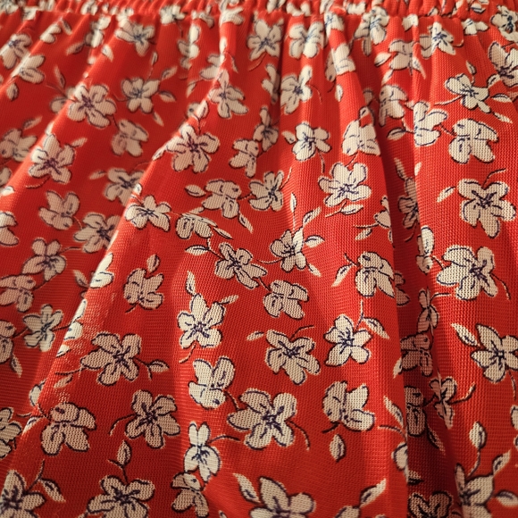 Siren Lily Red and White Floral 90s Aughts Girlcore Boho Brunch Maxi PS - Picture 4 of 6